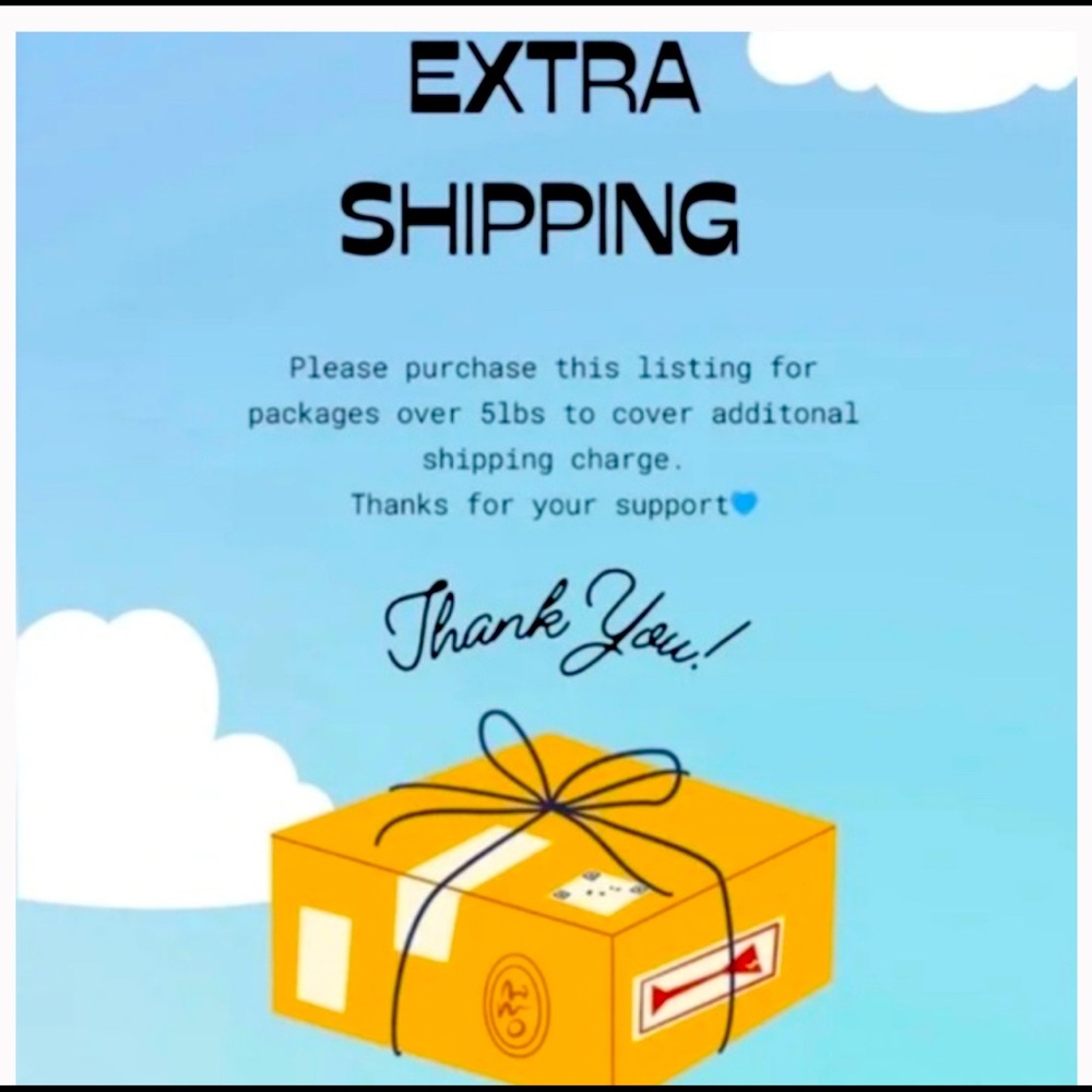 Extra Shipping Charge for Packages Over 5lbs